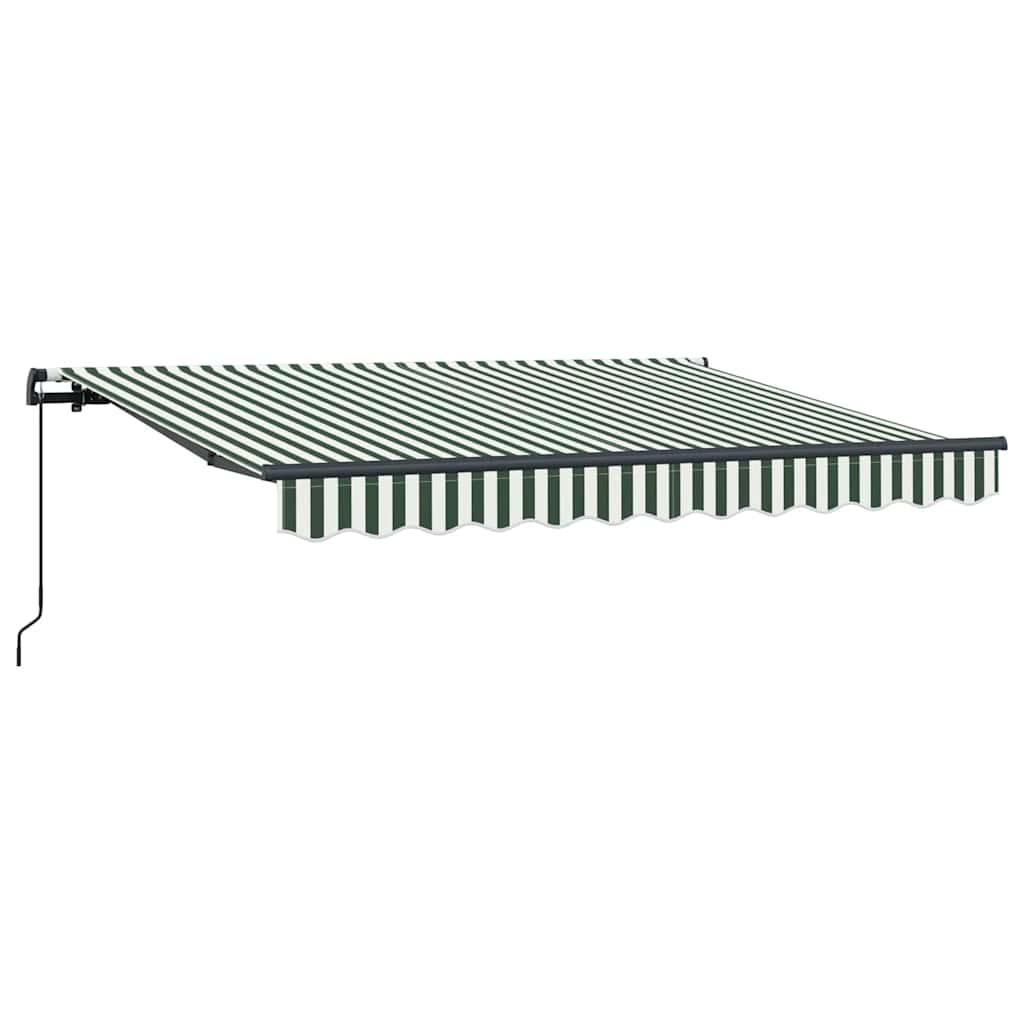 Einziehbare Markise Grün 350 x 200 cm Stoff