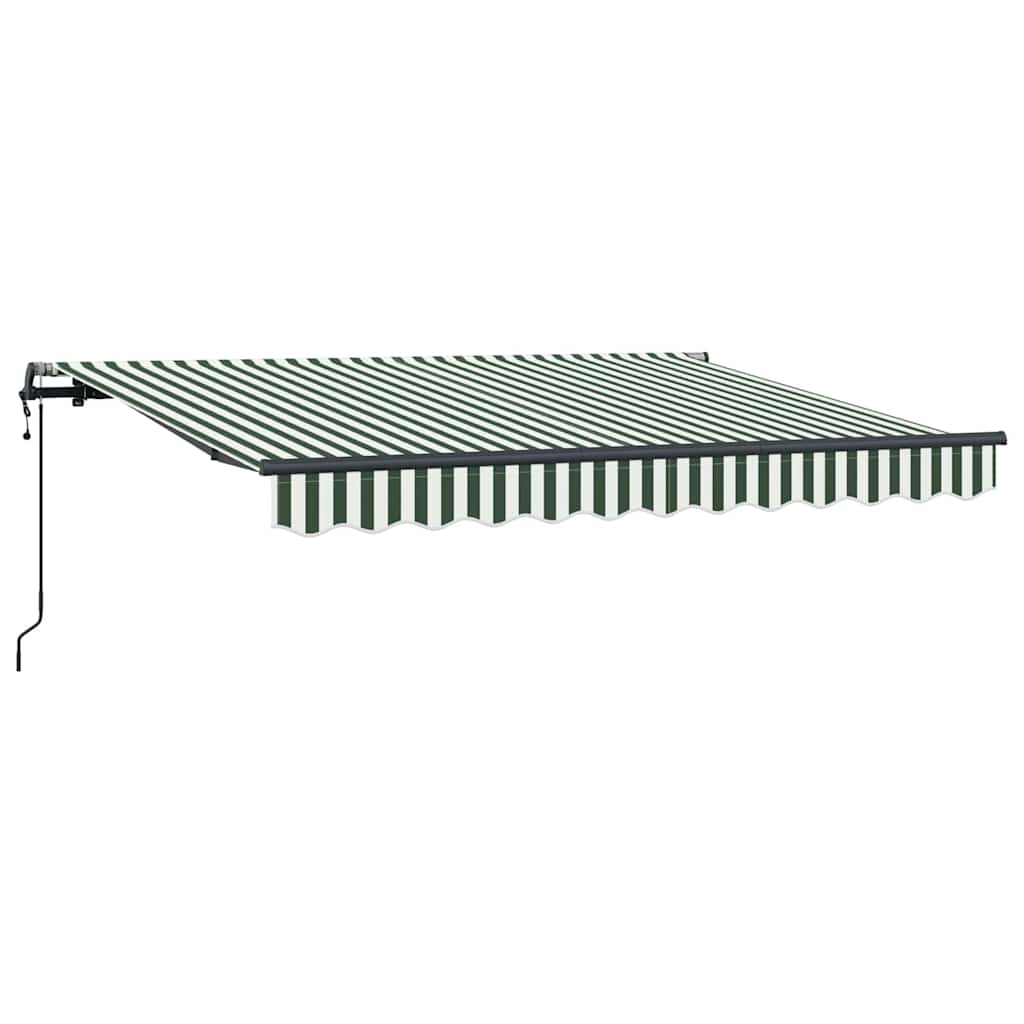 Einziehbare Markise Grün 350 x 200 cm Stoff