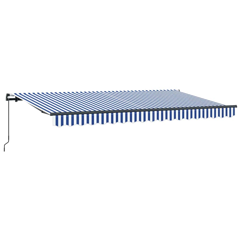 Einziehbare Markise Blau 400 x 200 cm Stoff