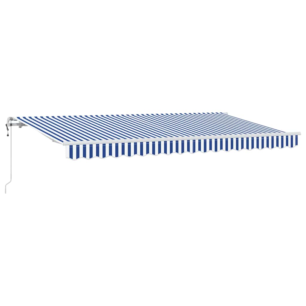 Einziehbare Markise Blau 400 x 200 cm Stoff