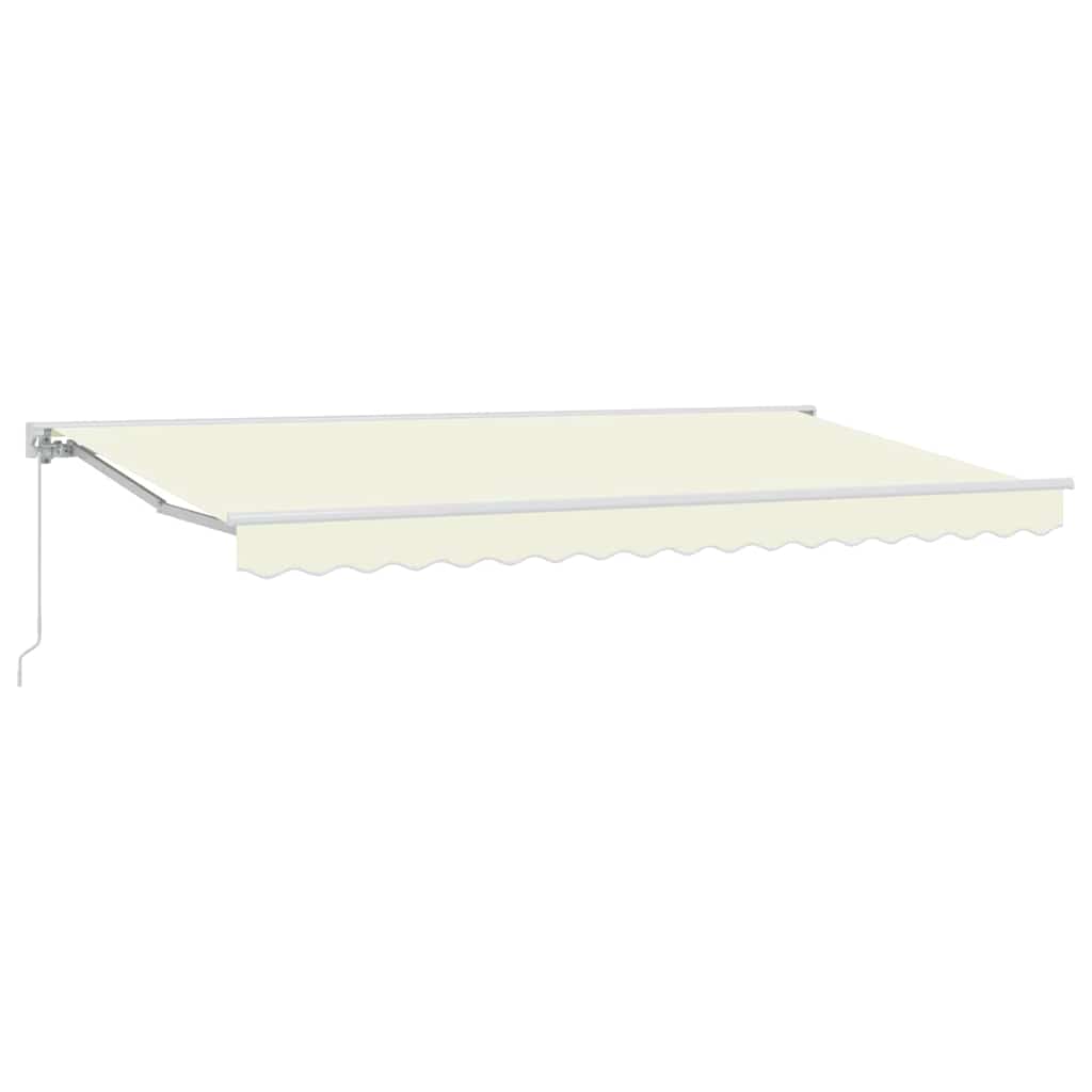 Einziehbare Markise Creme 400 x 200 cm Polyester und Metall