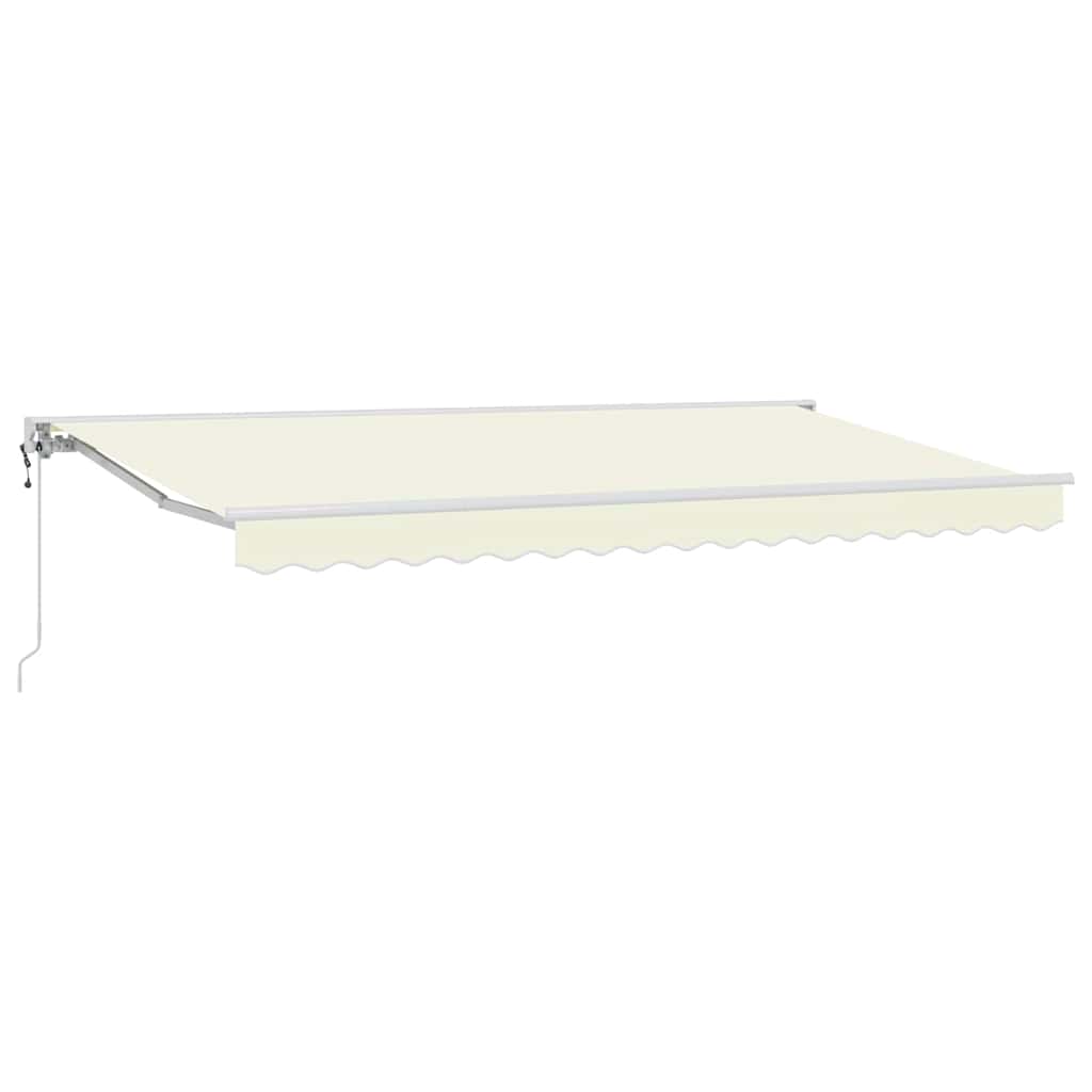 Einziehbare Markise Creme 400 x 200 cm Polyester und Metall