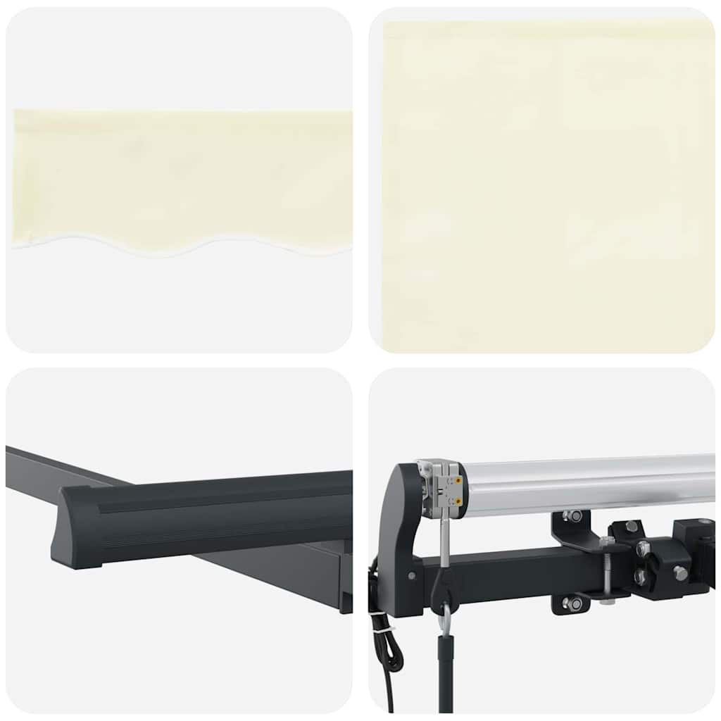 Einziehbare Markise Creme 400 x 200 cm Stoff