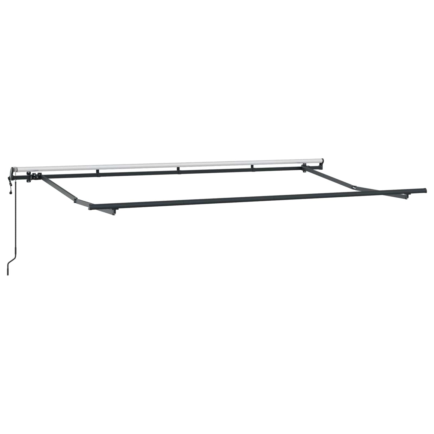 Einziehbare Markise Creme 400 x 200 cm Polyester und Aluminium