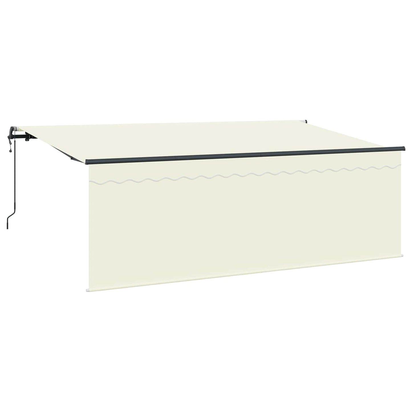 Einziehbare Markise Creme 400 x 200 cm Polyester und Aluminium