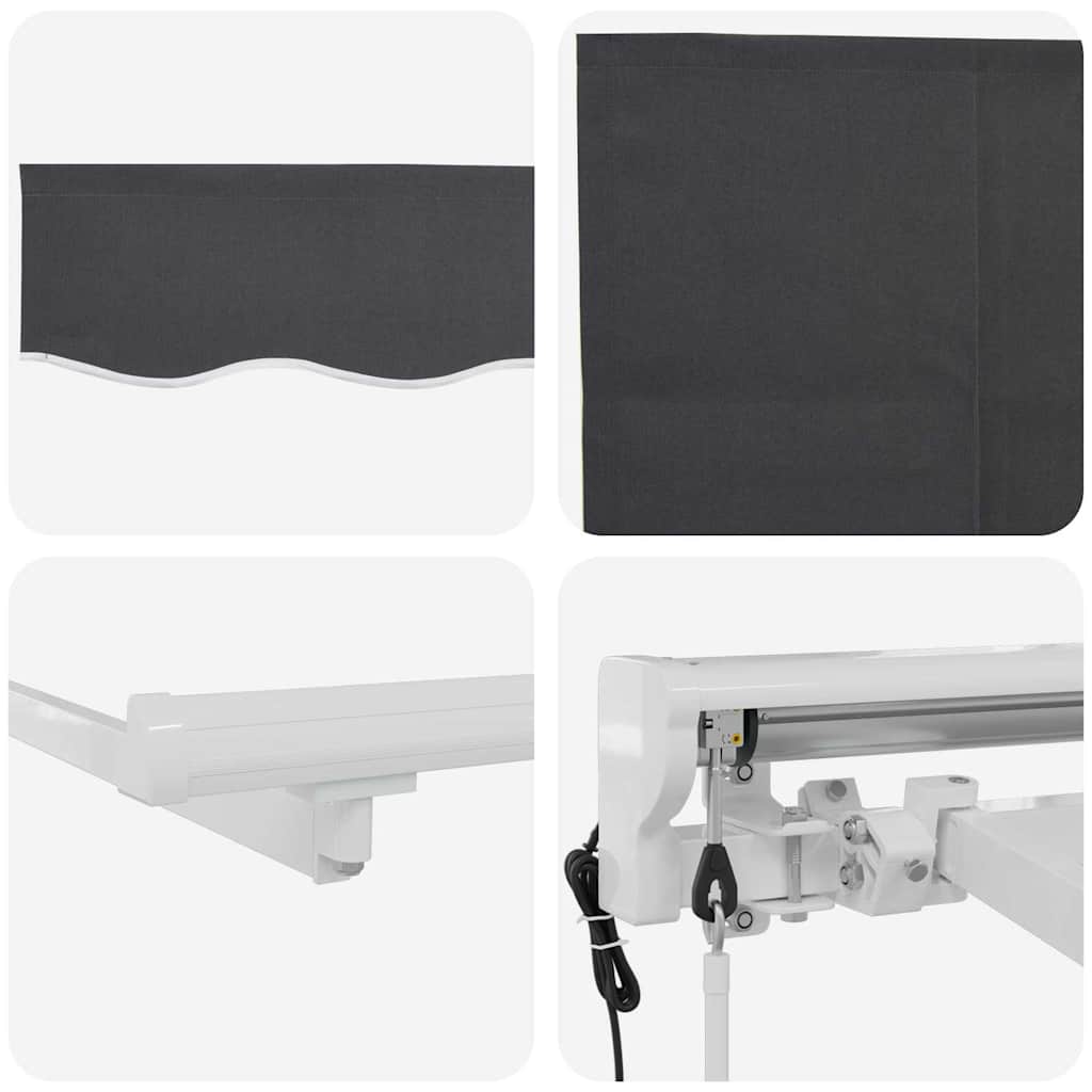 Einziehbare Markise Anthrazit 400x200 cm Stoff