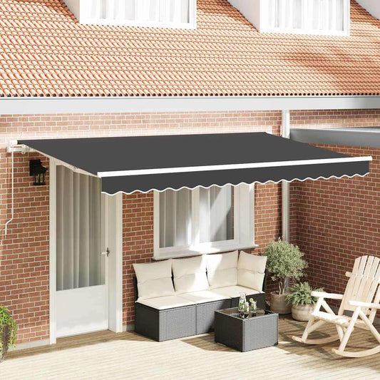 Einziehbare Markise Anthrazit 400 x 200 cm