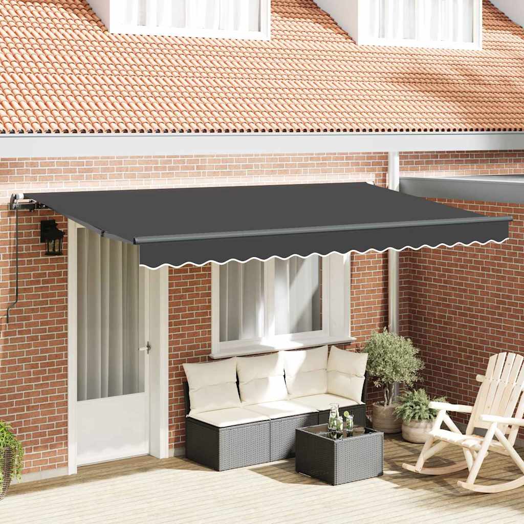 Einziehbare Markise Anthrazit 400 x 200 cm