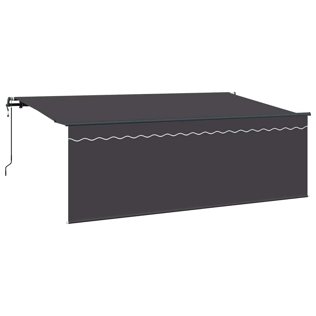 Einziehbare Markise Anthrazit 400 x 200 cm Stoff