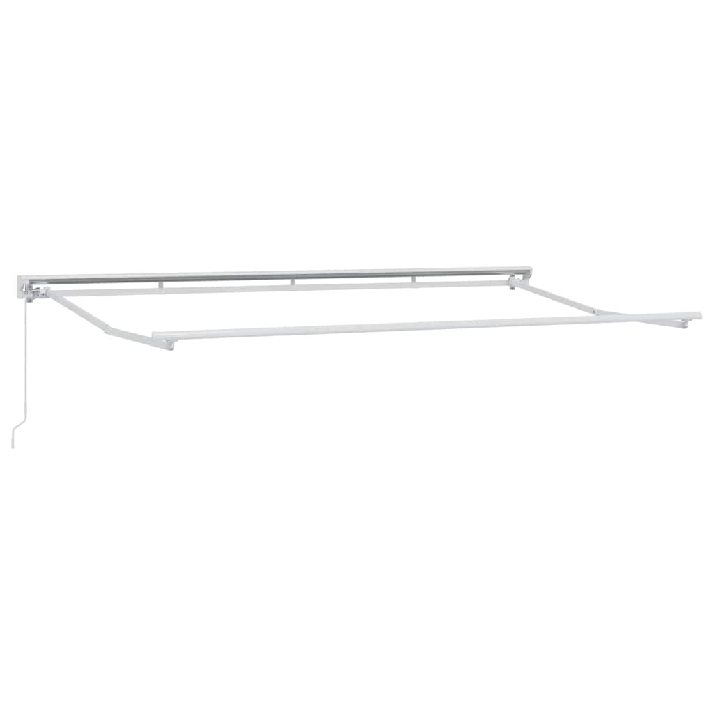 Einziehbare Markise Anthrazit und Weiß 400x200 cm Stoff