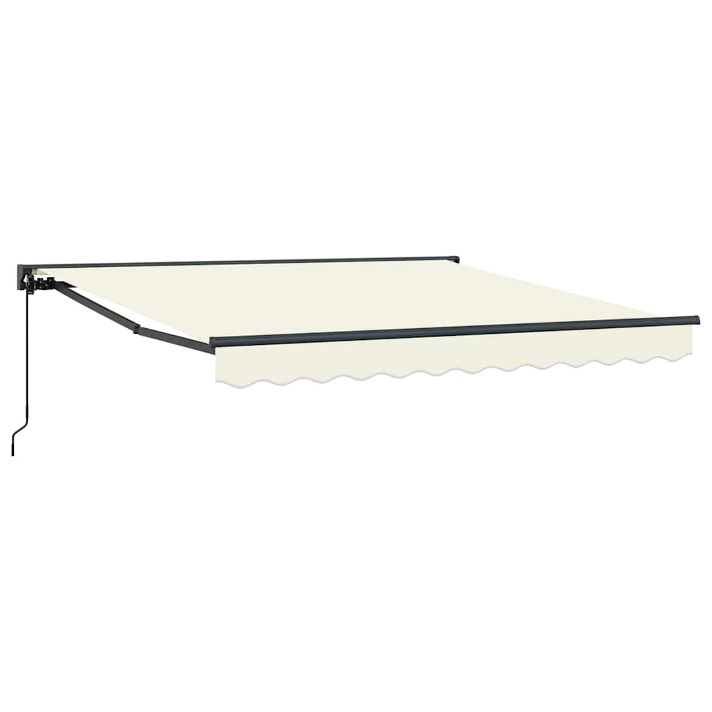 Einziehbare Markise Creme 300 x 250 cm Polyester und Metall