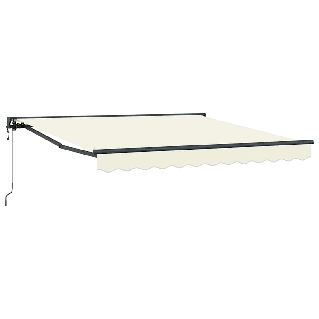 Einziehbare Markise Creme 300 x 250 cm Polyester und Metall