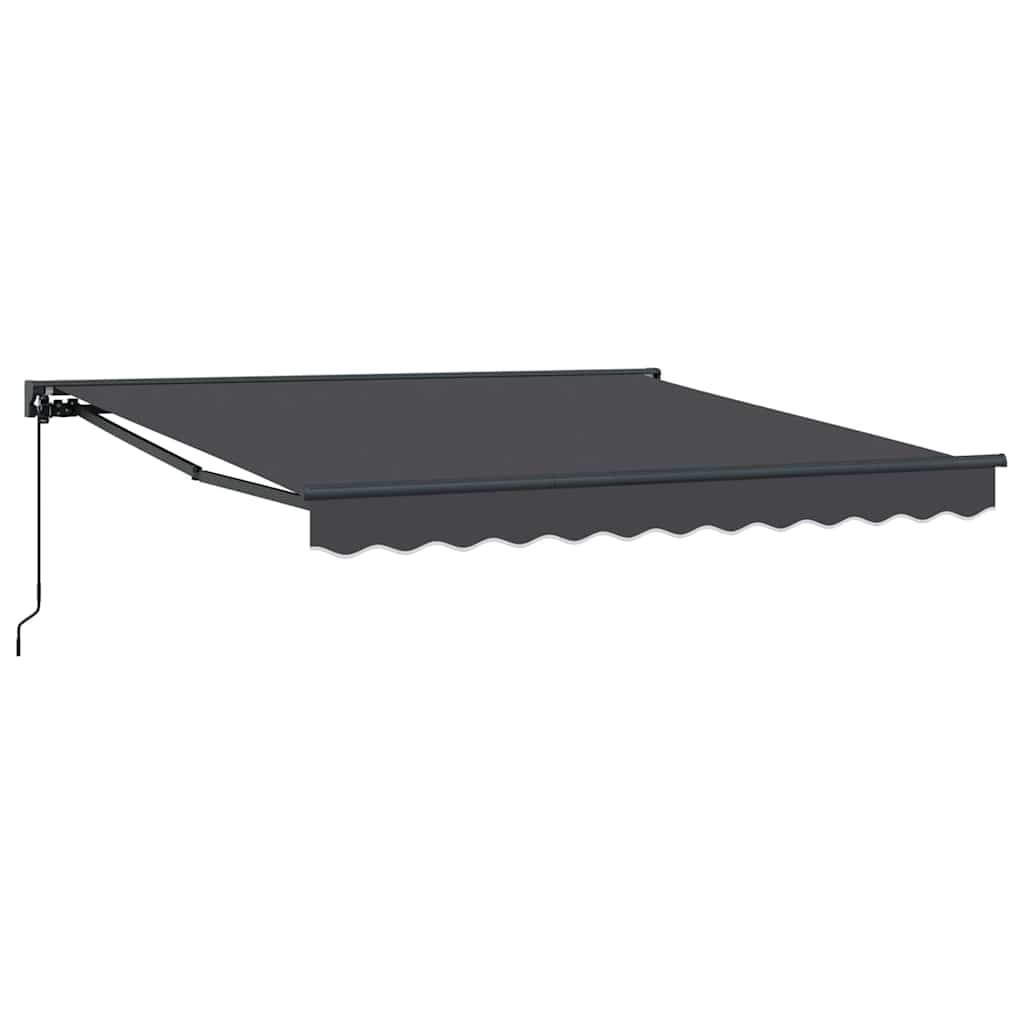 Einziehbare Markise Anthrazit 300 x 250 cm Polyester und Metall
