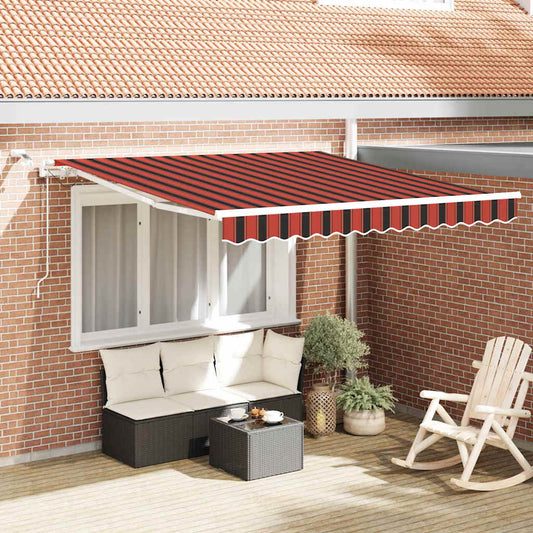 Einziehbare Markise Orange und Braun 300 x 250 cm