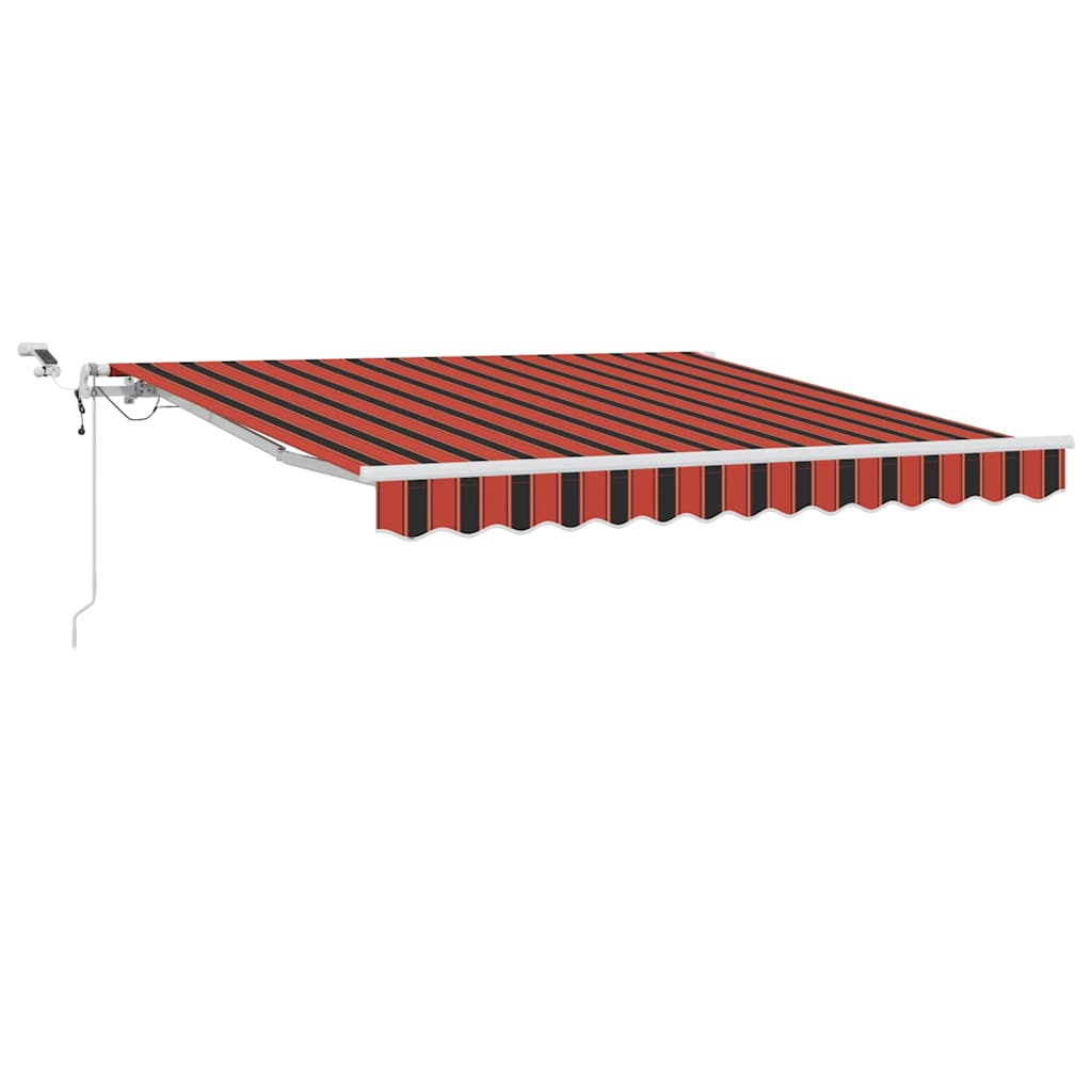 Einziehbare Markise Orange und Braun 300 x 250 cm