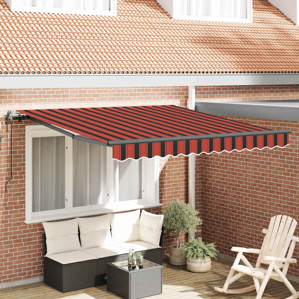 Einziehbare Markise Orange und Braun 300 x 250 cm