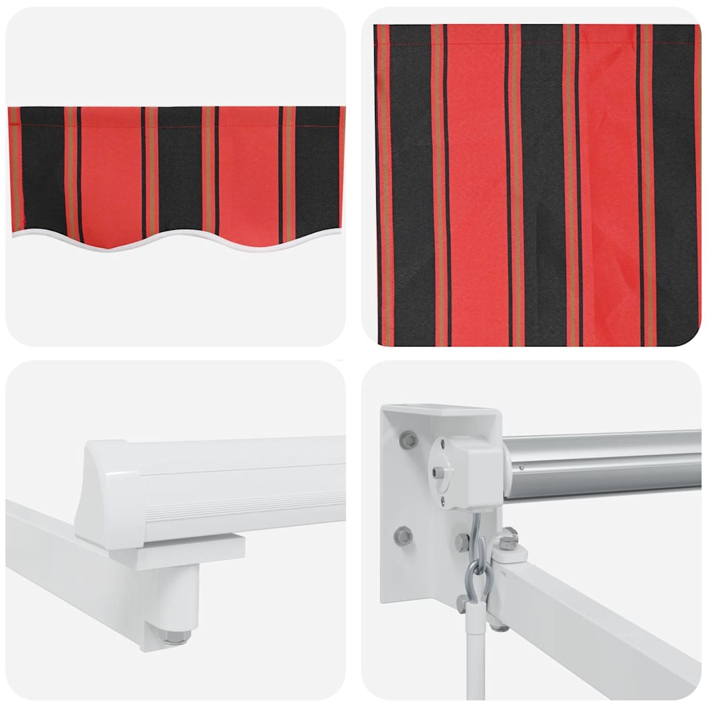 Einziehbare Markise Gestreift Orange und Braun 300 x 250 cm