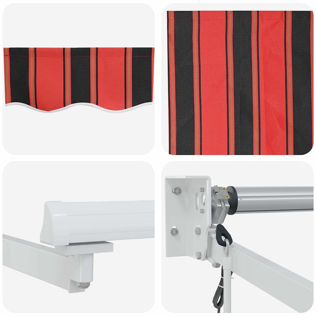 Einziehbare Markise Gestreift Orange und Braun 300 x 250 cm
