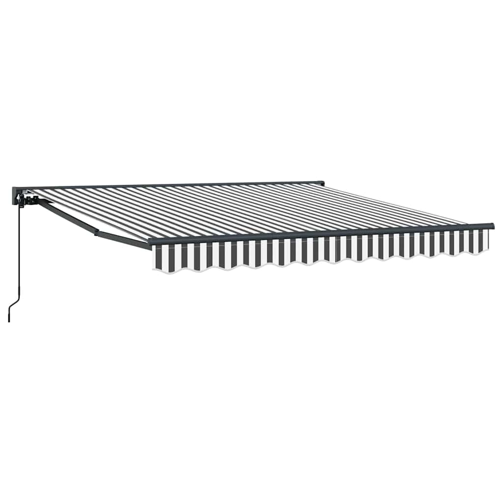 Einziehbare Markise Anthrazit und Weiß 300 x 250 cm