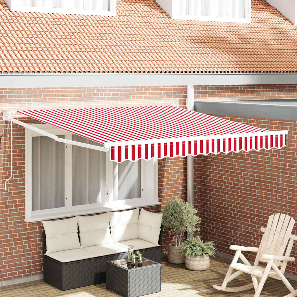 Einziehbare Markise Rot 300 x 250 cm Stoff