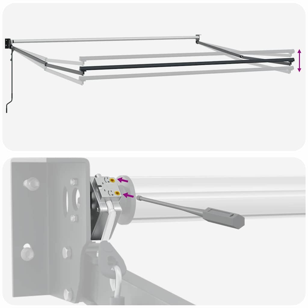 Einziehbare Markise Mehrfarbig 300 x 250 cm