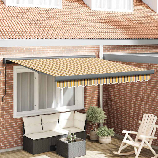 Einziehbare Markise Mehrfarbig 300 x 250 cm Stoff und Metall