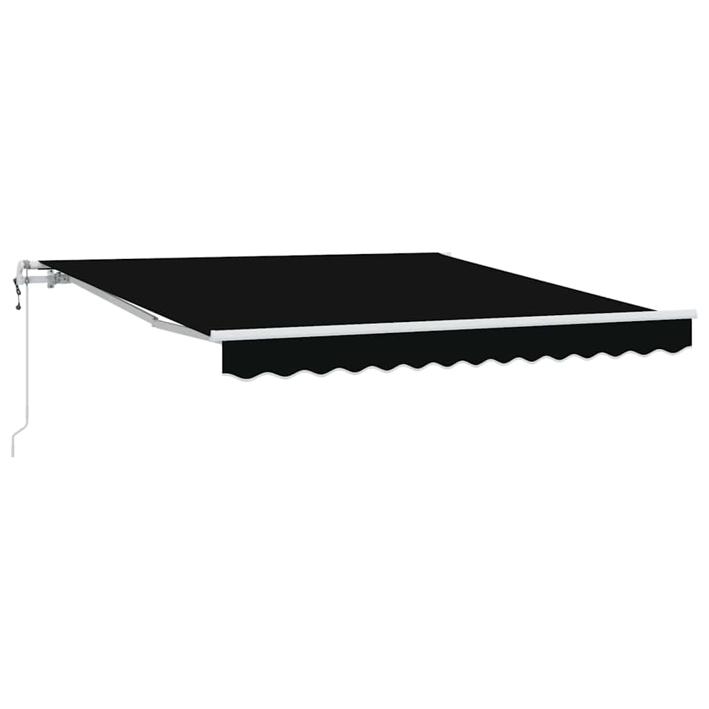Einziehbare Markise Schwarz 300 x 250 cm Stoff