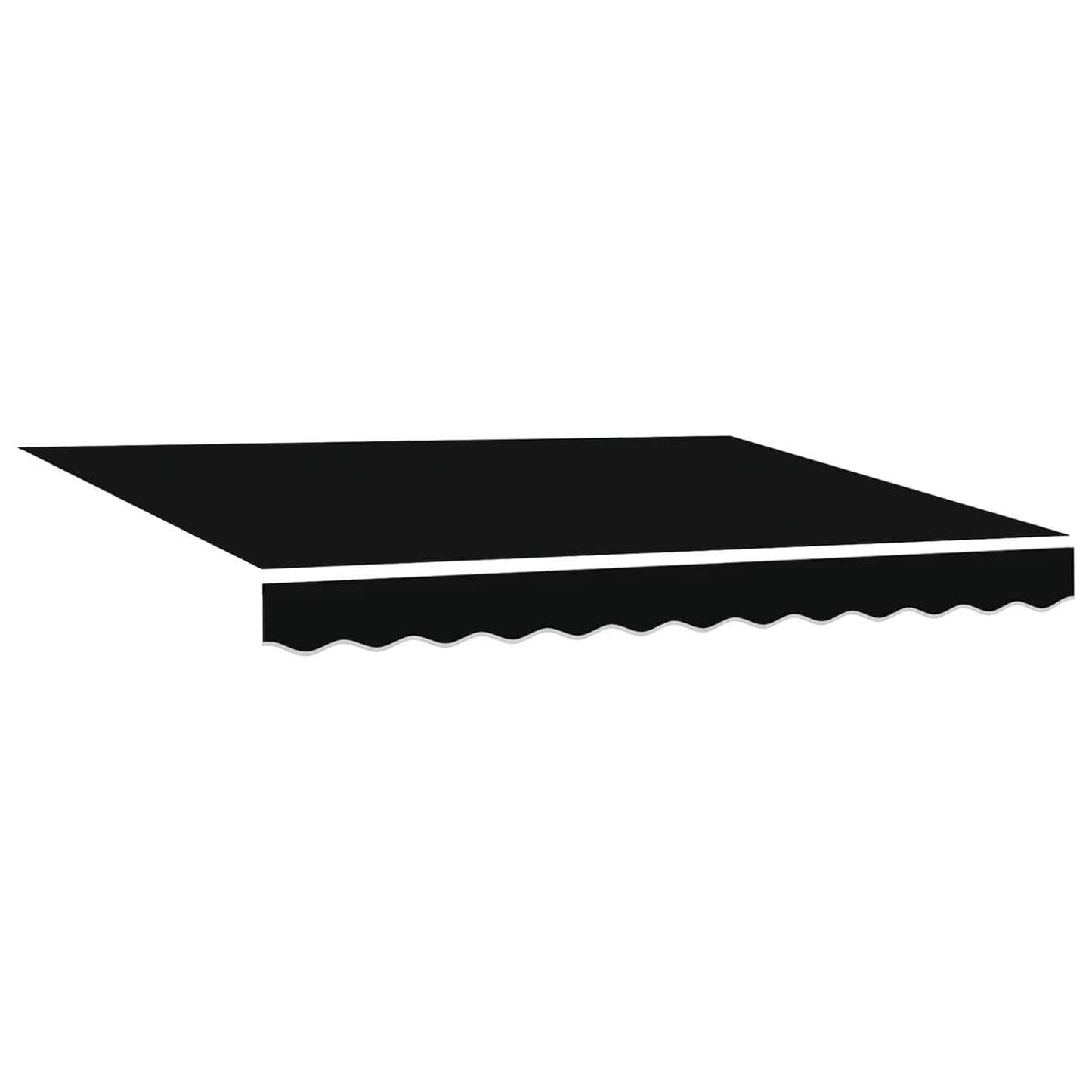 Einziehbare Markise Schwarz 300 x 250 cm Stoff und Aluminium