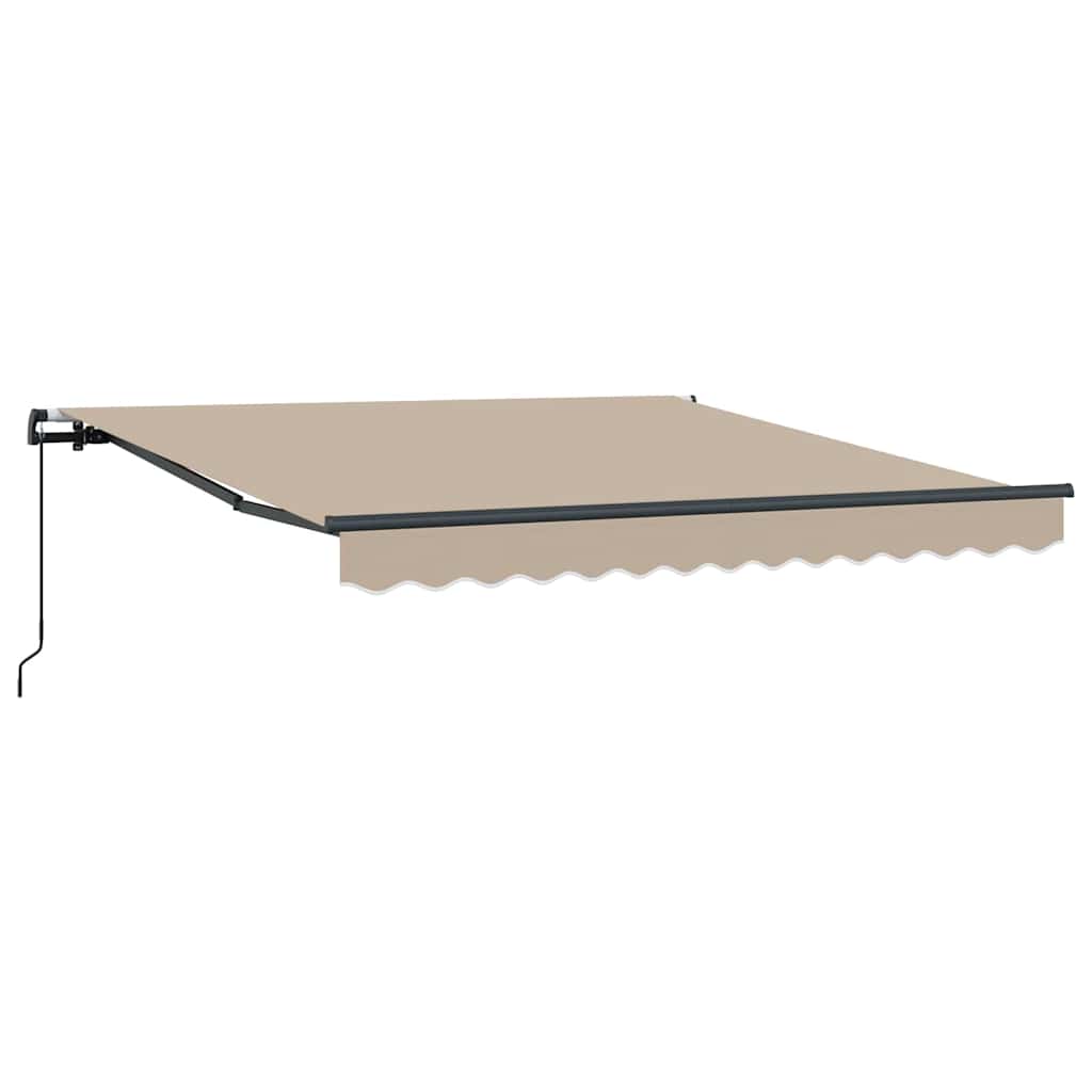Einziehbare Markise Beige 300 x 250 cm Polyester und Stahl