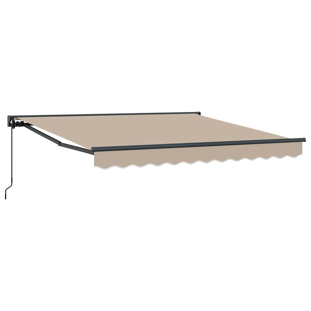 Einziehbare Markise Beige 300 x 250 cm Polyester und Metall