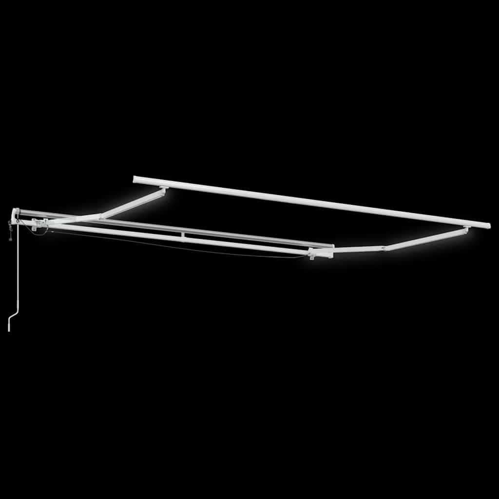 Einziehbare Markise Weiß 300 x 250 cm Polyester und Metall