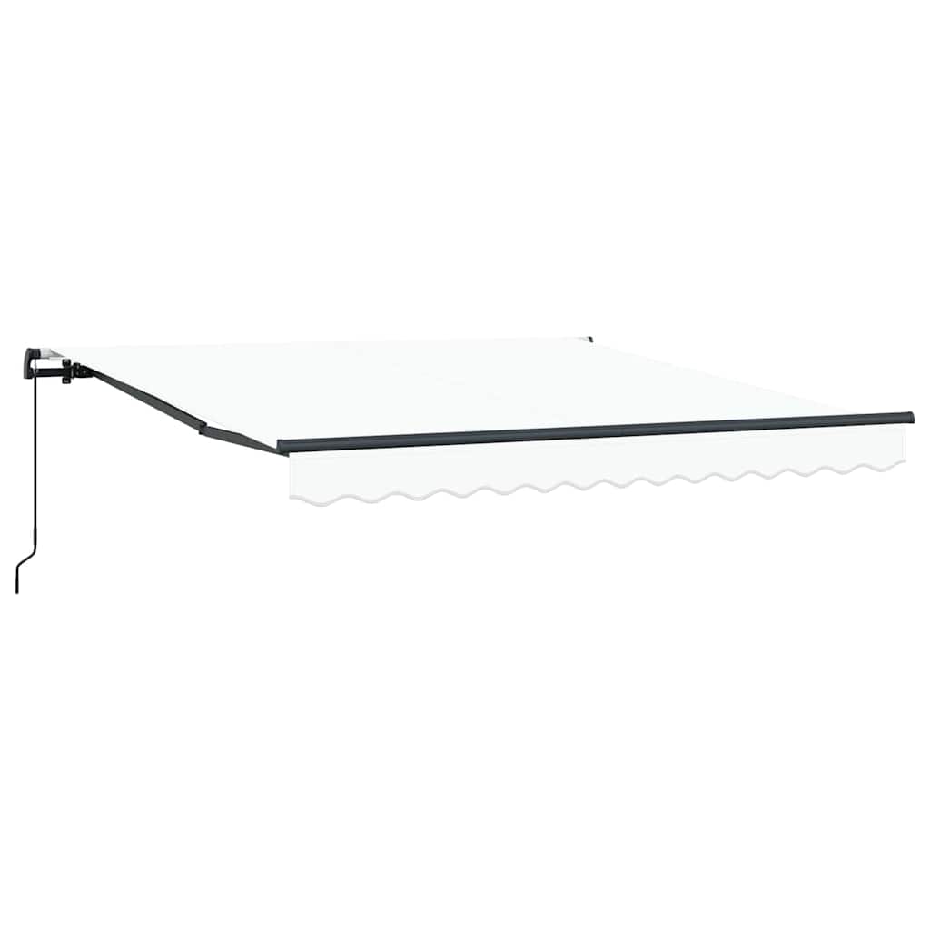Einfahrbare Markise Weiß Weiß 300 x 250 cm Stoff