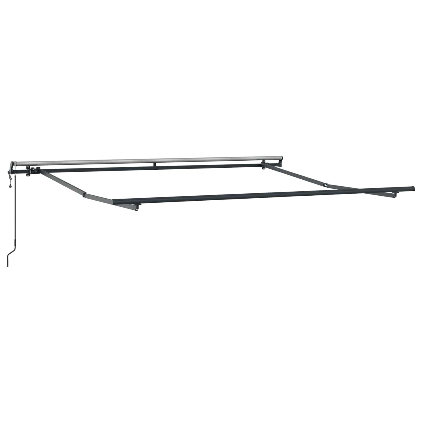 Einziehbare Markise Weiß 300 x 250 cm Stoff und Aluminium