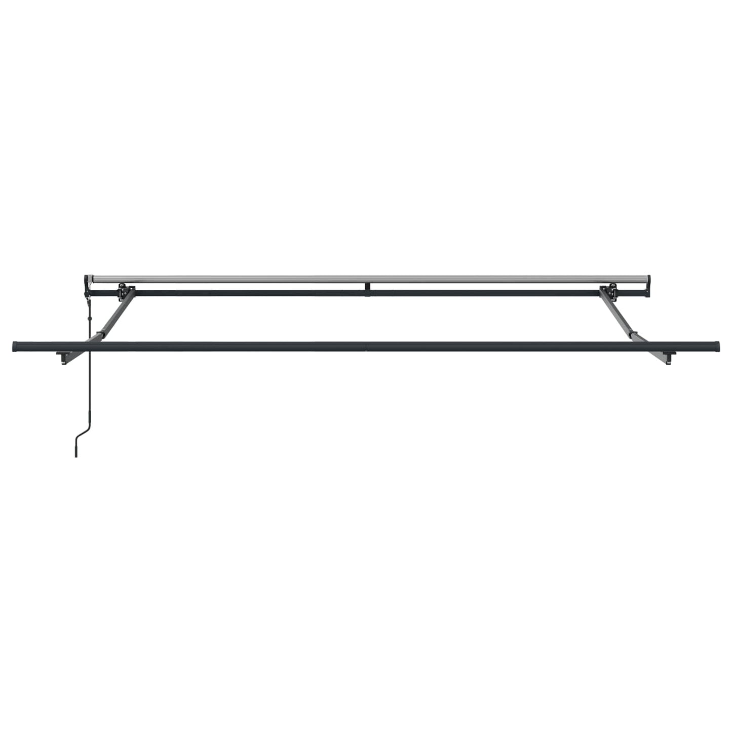 Einziehbare Markise Weiß 300 x 250 cm Stoff und Aluminium