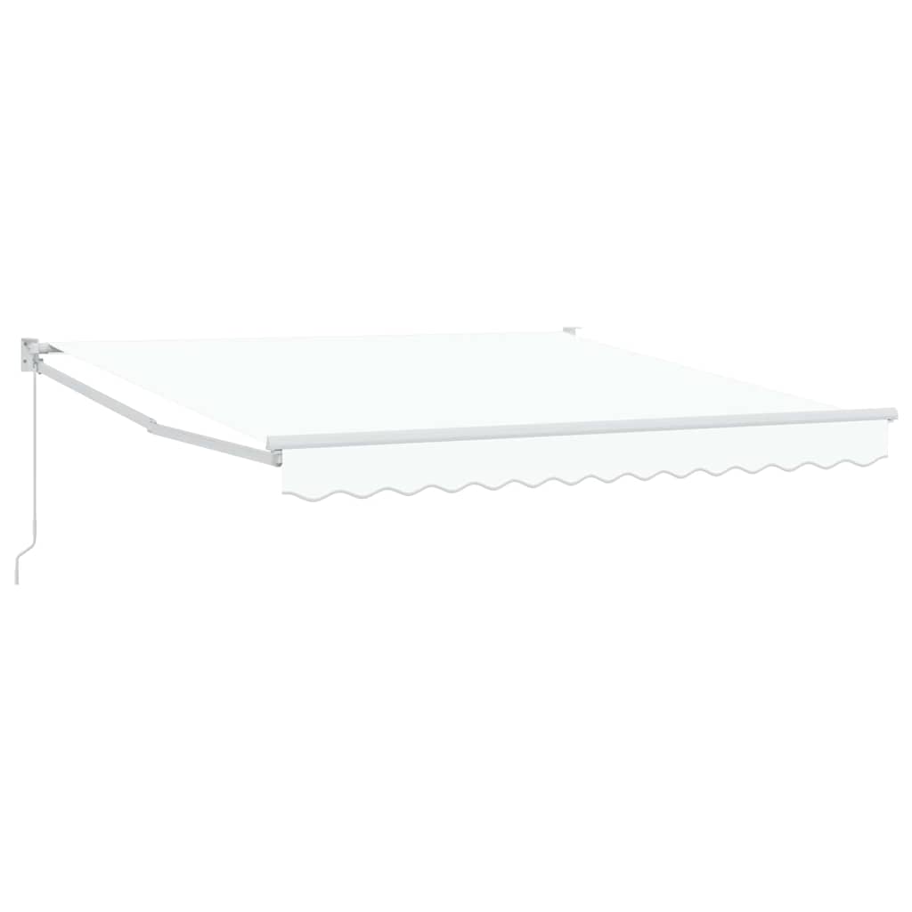 Markise Weiß 3 x 2,5 m Polyester und Metall