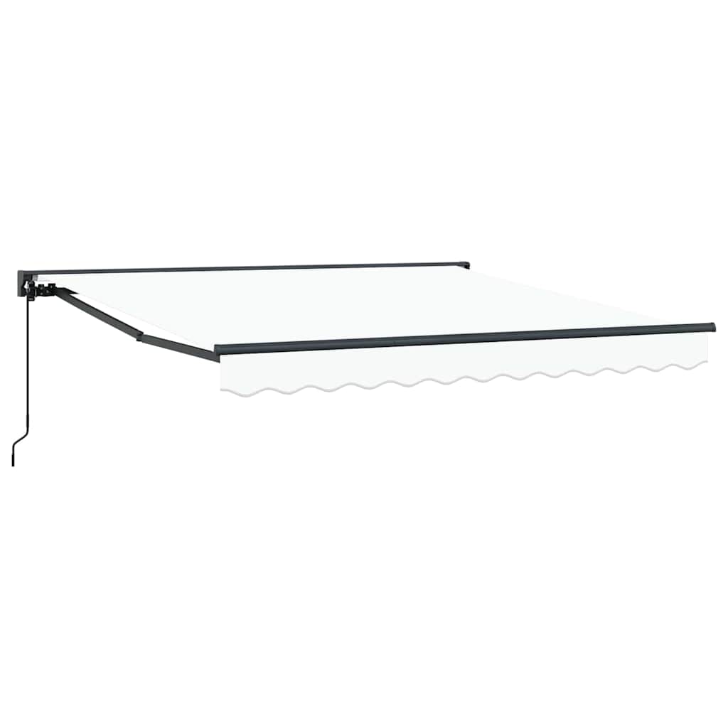 Einziehbare Markise Weiß 300 x 250 cm Polyester und Metall