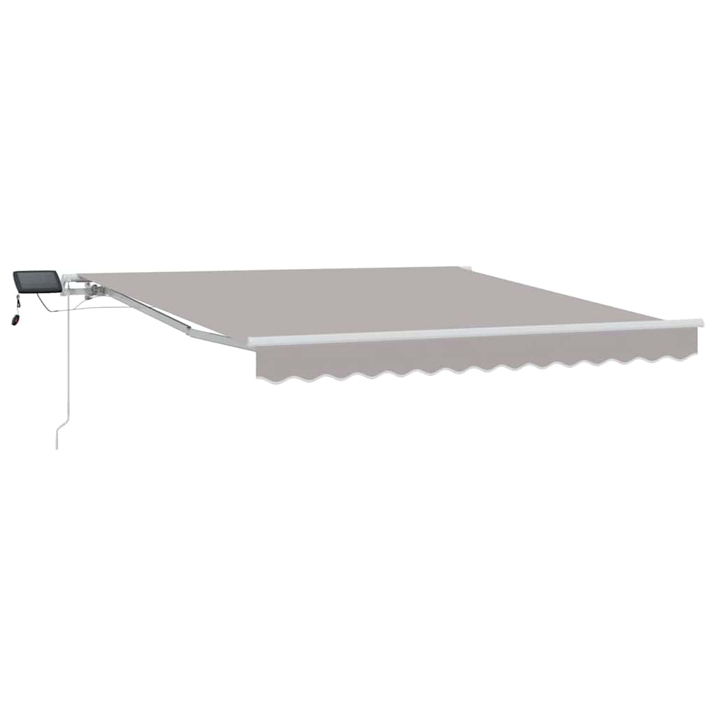 Einziehbare Markise Hellgrau 300 x 250 cm Stoff und Stahl