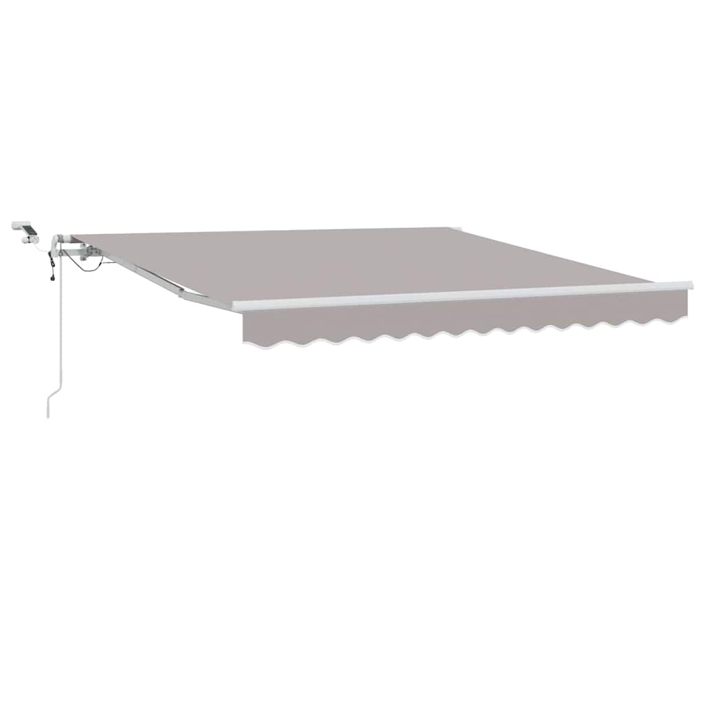 Einziehbare Markise Hellgrau 300 x 250 cm Polyester und Metall