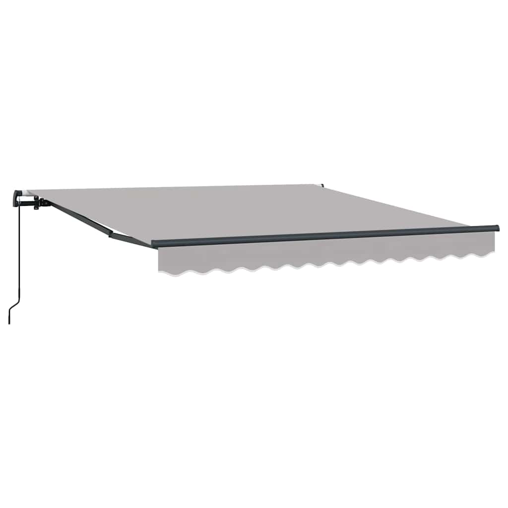 Einziehbare Markise Hellgrau 300 x 250 cm Polyester und Stahl