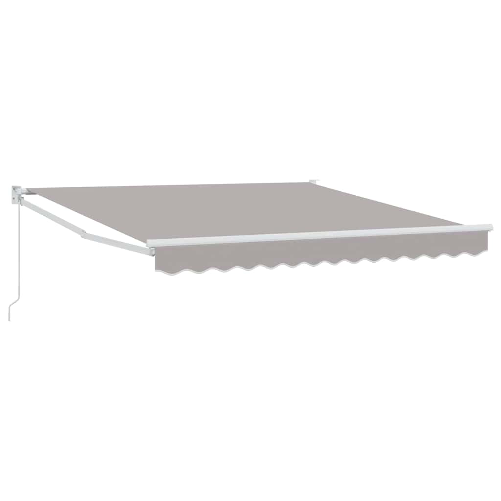 Markise Hellgrau 3 x 2,5 m Polyester und Metall