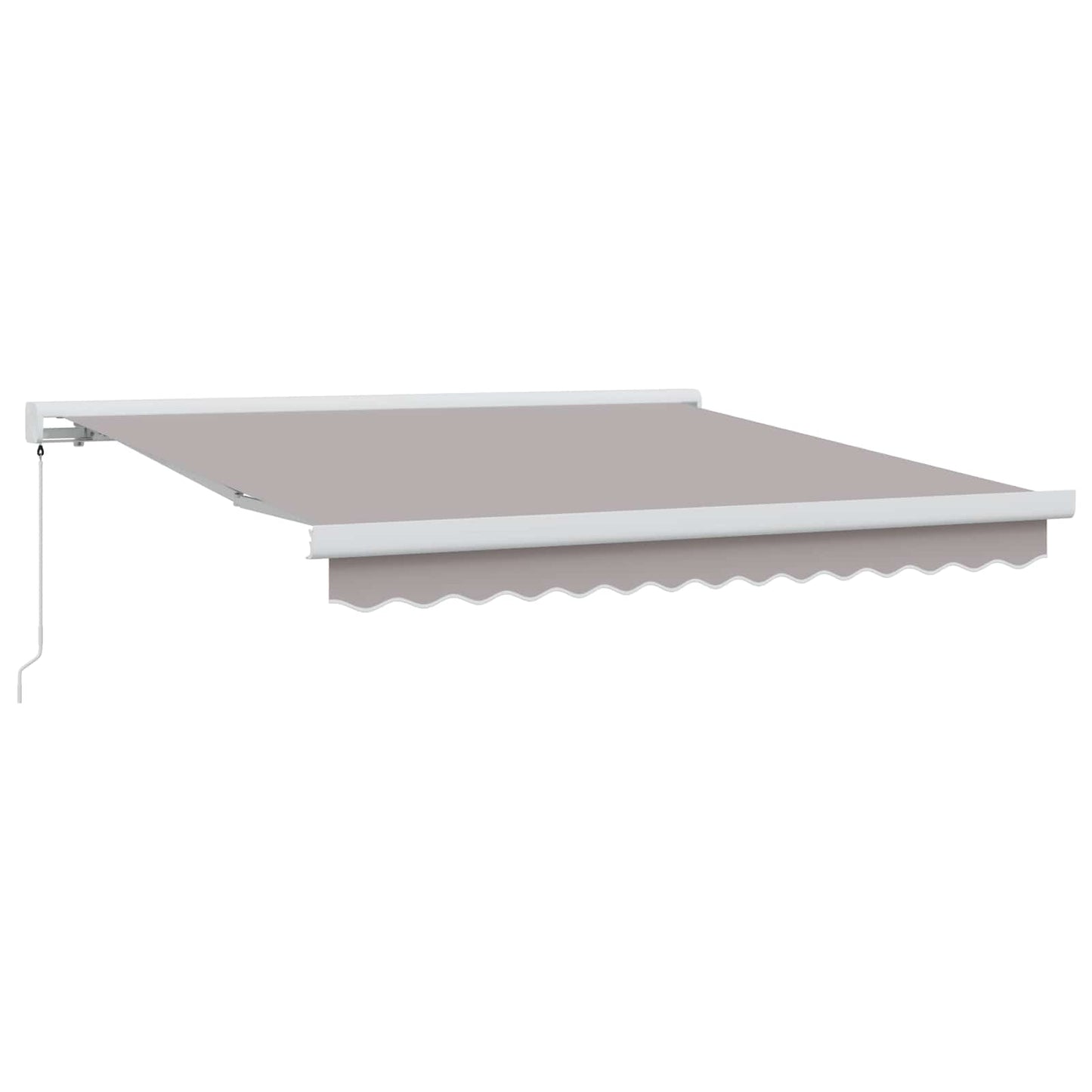 Einziehbare Markise Hellgrau 300 x 250 cm Stoff und Metall