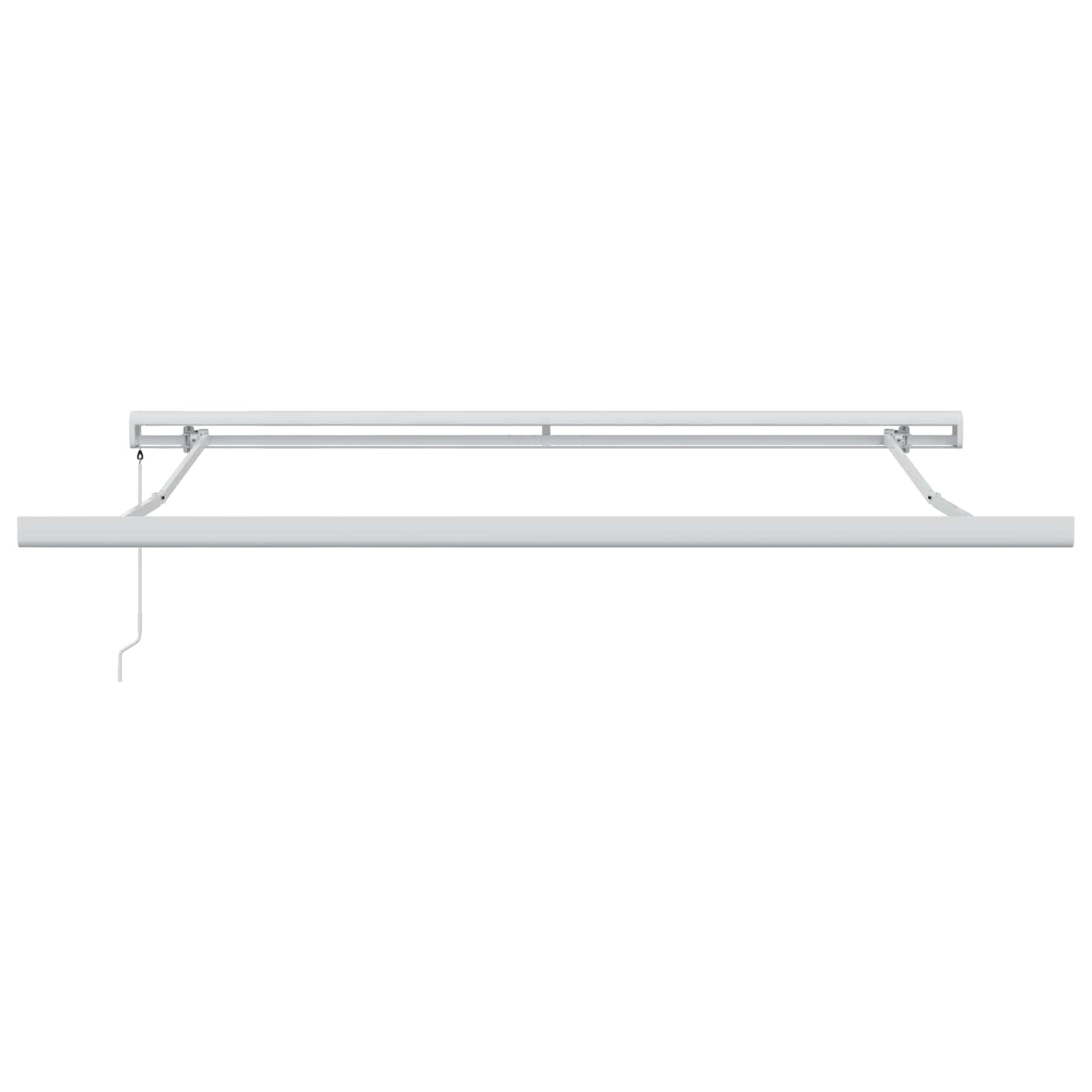 Einziehbare Markise Hellgrau 300 x 250 cm Stoff und Metall
