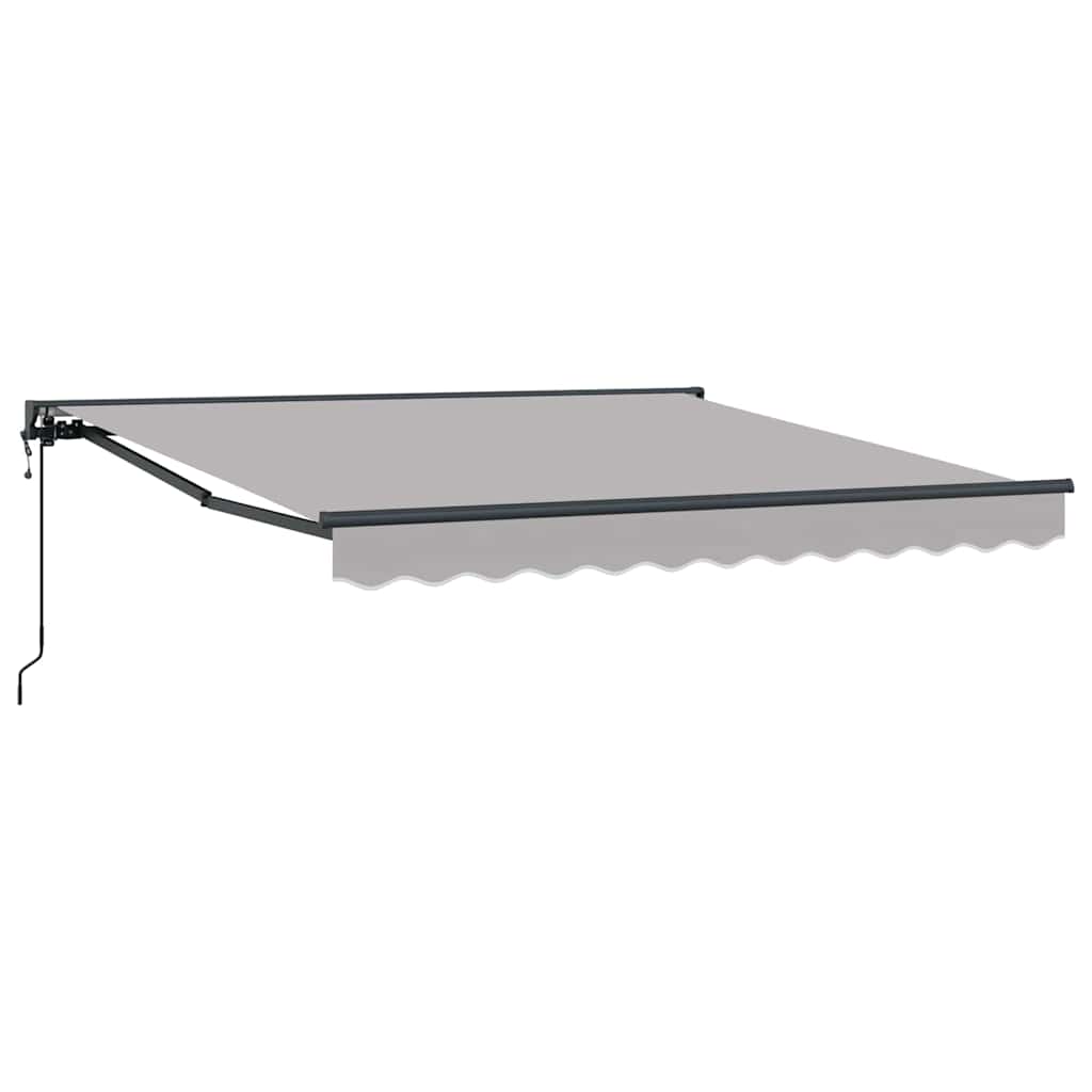 Einziehbare Markise Hellgrau 300 x 250 cm Polyester und Metall