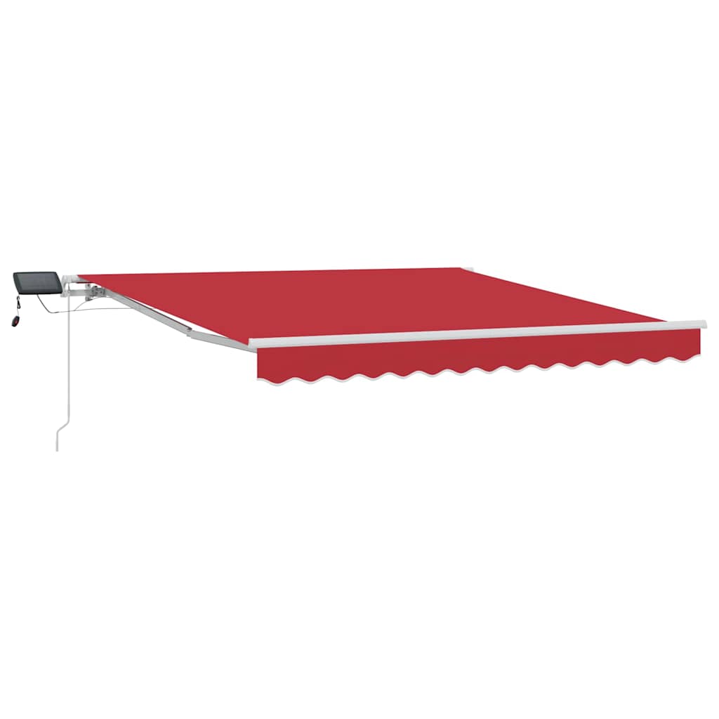 Einziehbare Markise Rot 300 x 250 cm Stoff und Stahl