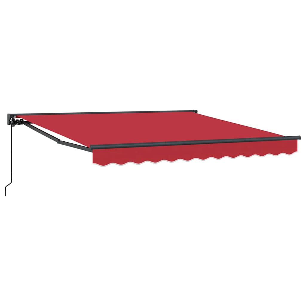 Einziehbare Markise Rot 300 x 250 cm Polyester und Metall