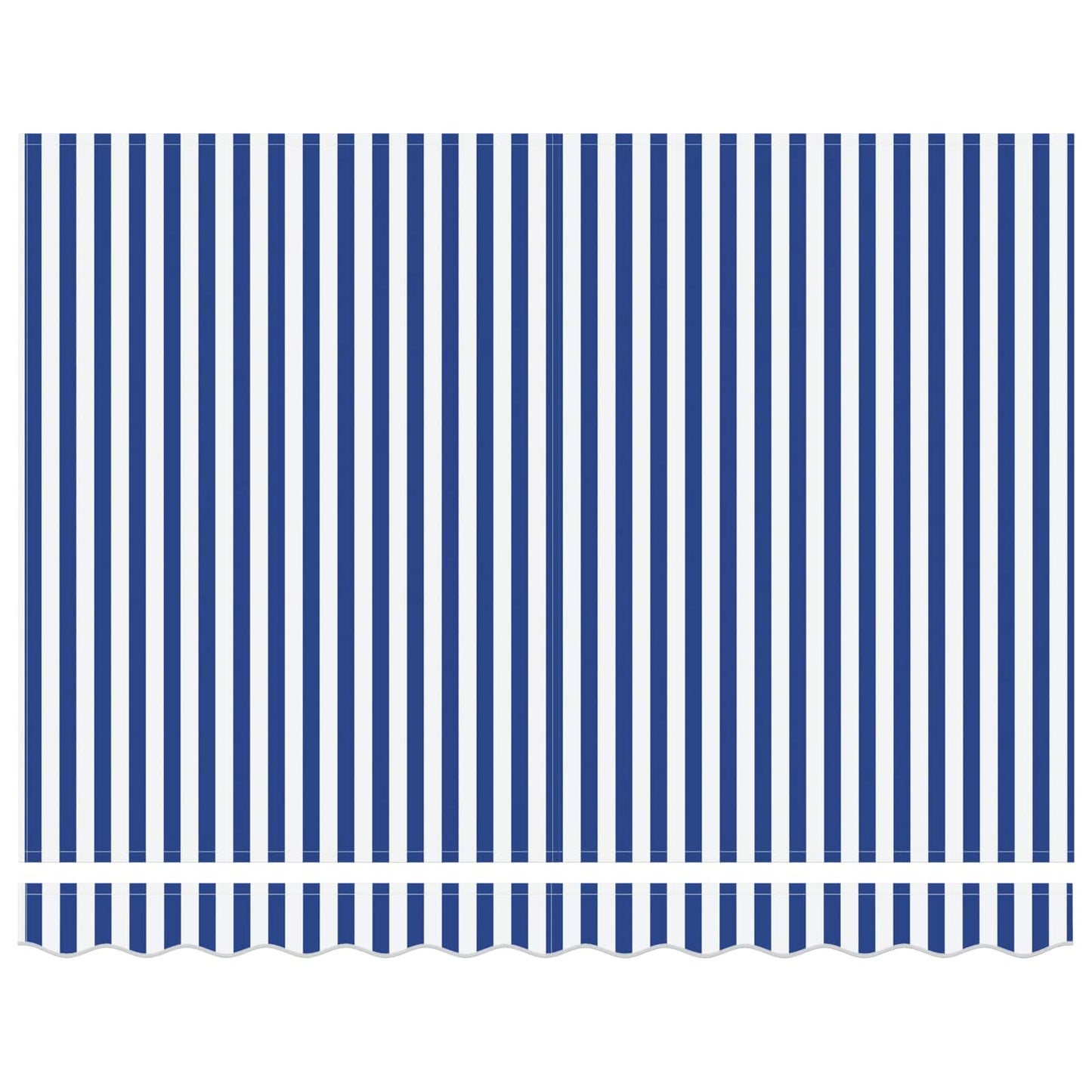 Einziehbare Markise Blau und Weiß 350 x 250 cm
