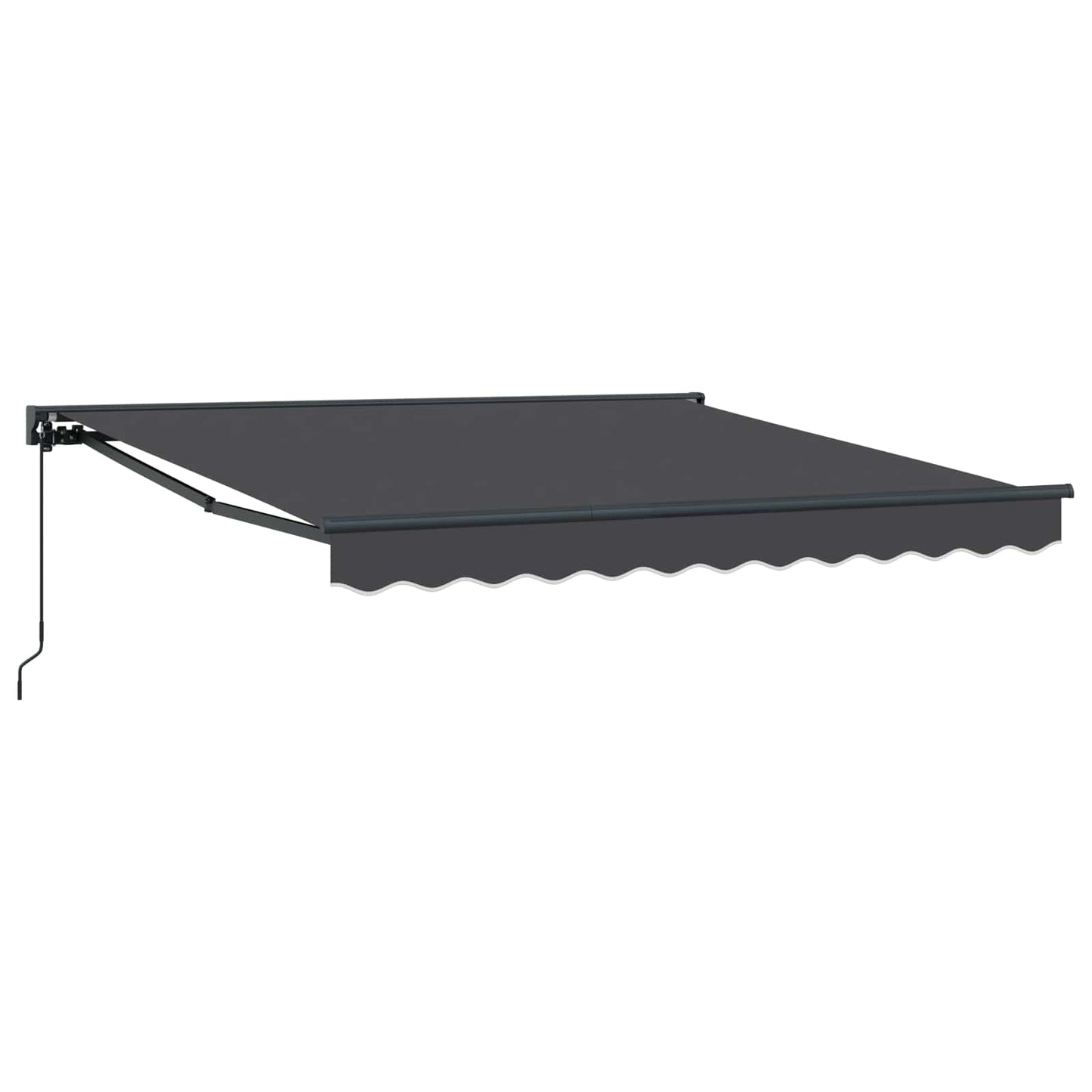 Einziehbare Markise Anthrazit 350 x 250 cm Polyester und Metall