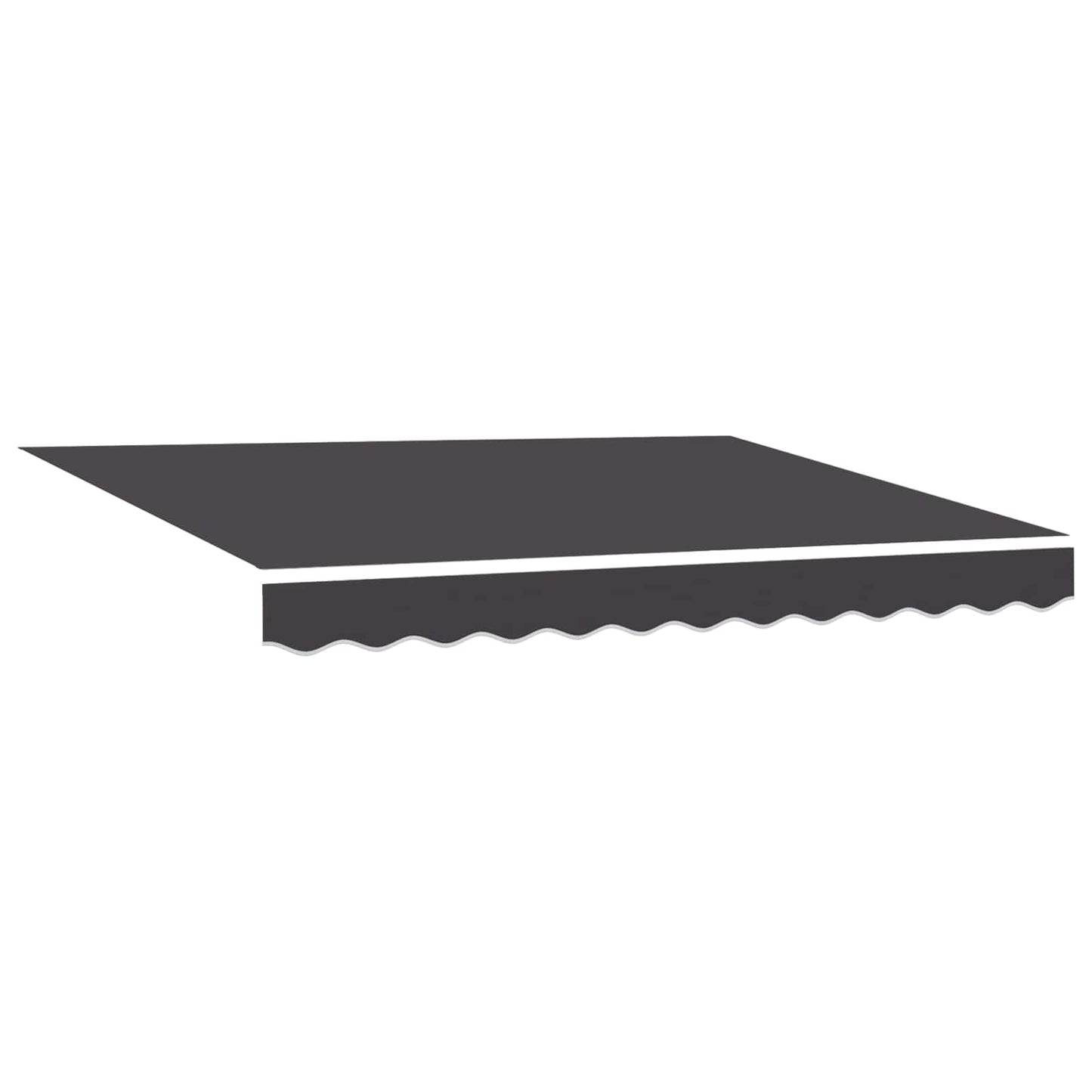 Einziehbare Markise Anthrazit 350 x 250 cm Polyester und Metall