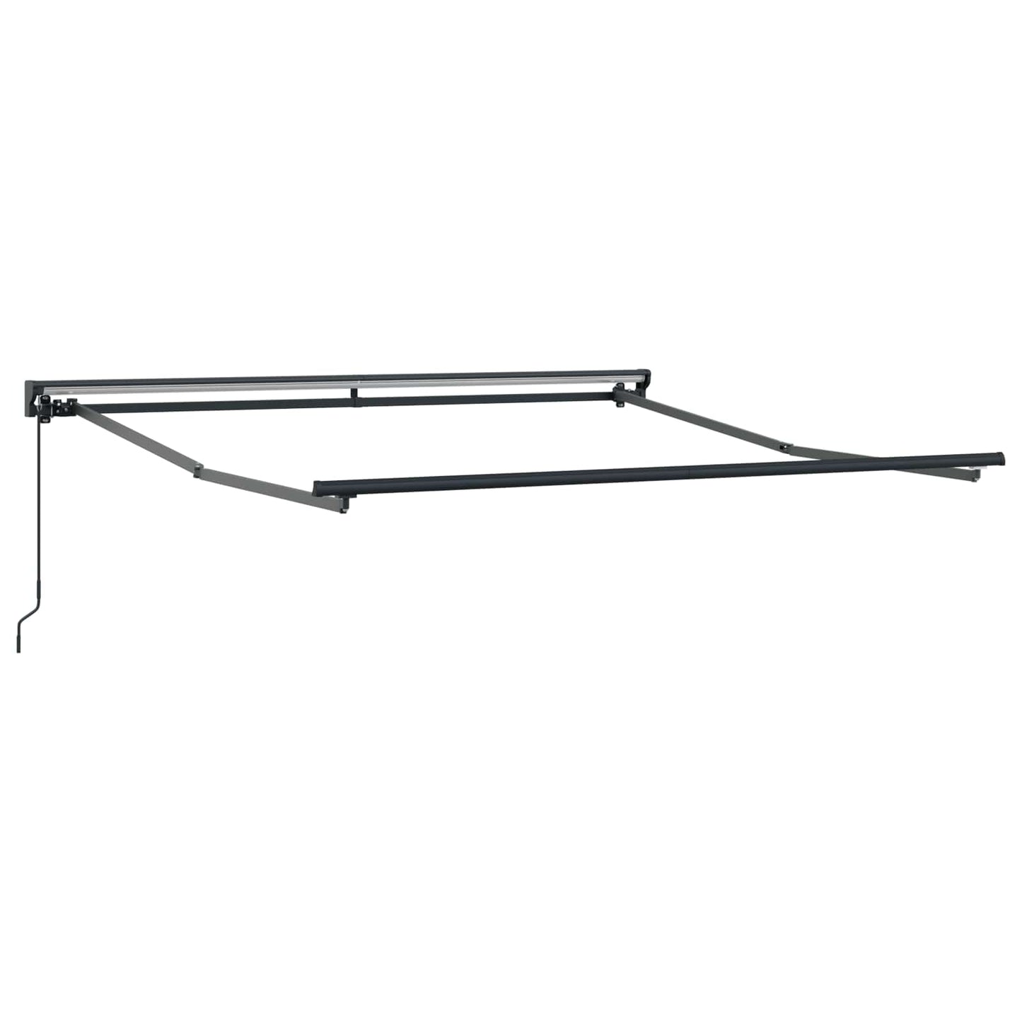 Einziehbare Markise Anthrazit 350 x 250 cm Polyester und Metall