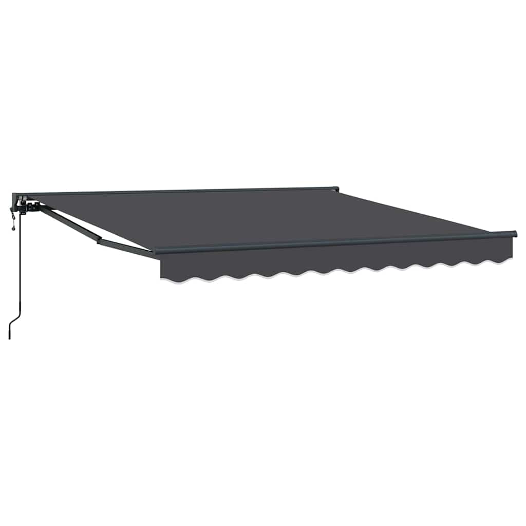Einziehbare Markise Anthrazit 350x250 cm Stoff